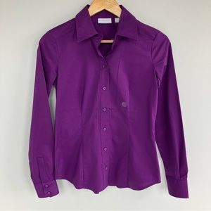 New York & Company NY&Co Purple Women’s Button Down Shirt XS NWT